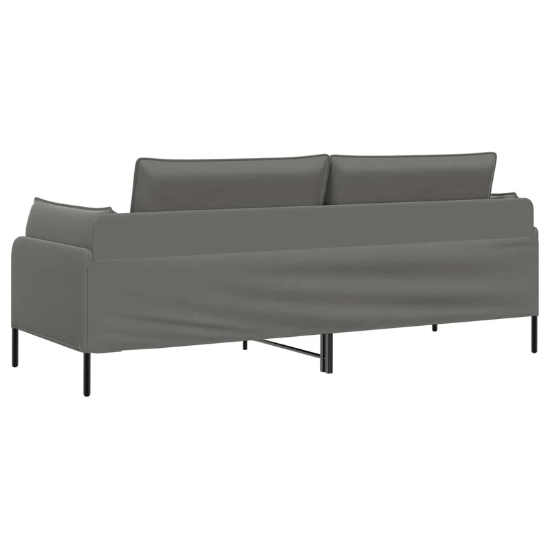 3-Seater Sofa 3-Seater Dark Grey 222 x 81 x 89 cm Velvet