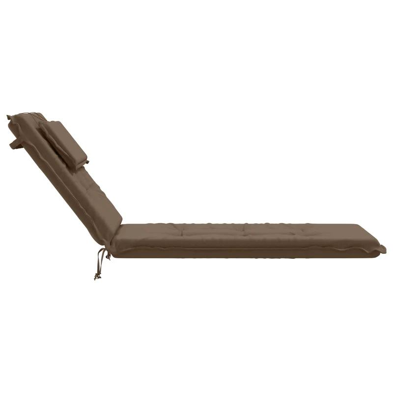 Sunlounger Cushion GEMERT 100% Polyester Taupe 190 x 50 x 9 cm