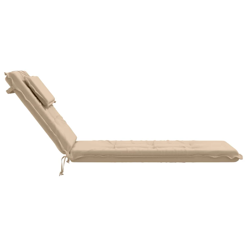 Sunlounger Cushion GEMERT 100% Polyester Cream 190 x 50 x 9 cm
