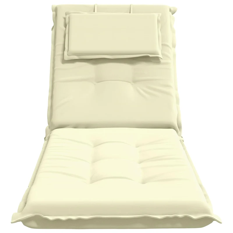 Sunlounger Cushion GEMERT 100% Polyester Cream 190 x 50 x 9 cm