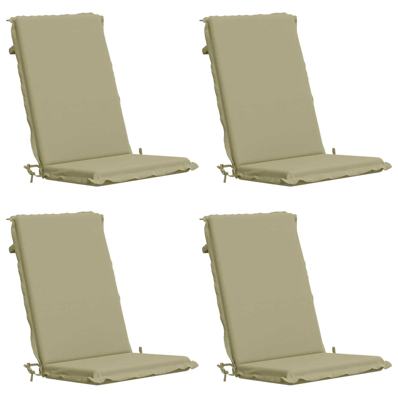 High Back Chair Cushion GEMERT 4 pcs 100% Polyester Light Green