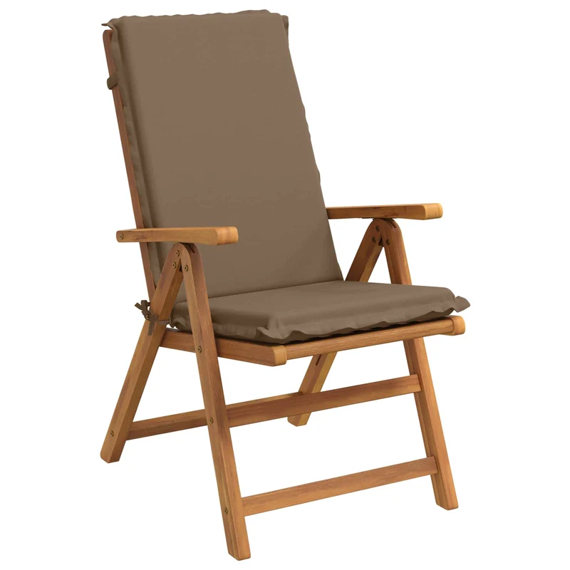 High Back Chair Cushion GEMERT 4 pcs 100% Polyester Taupe