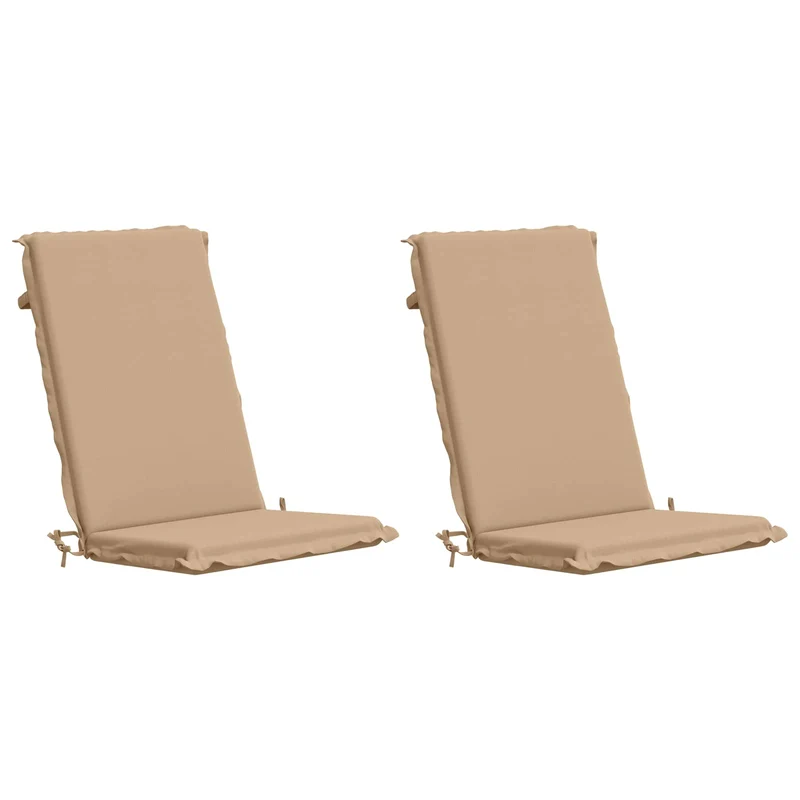 High Back Chair Cushion GEMERT 2 pcs 100% Polyester Sand
