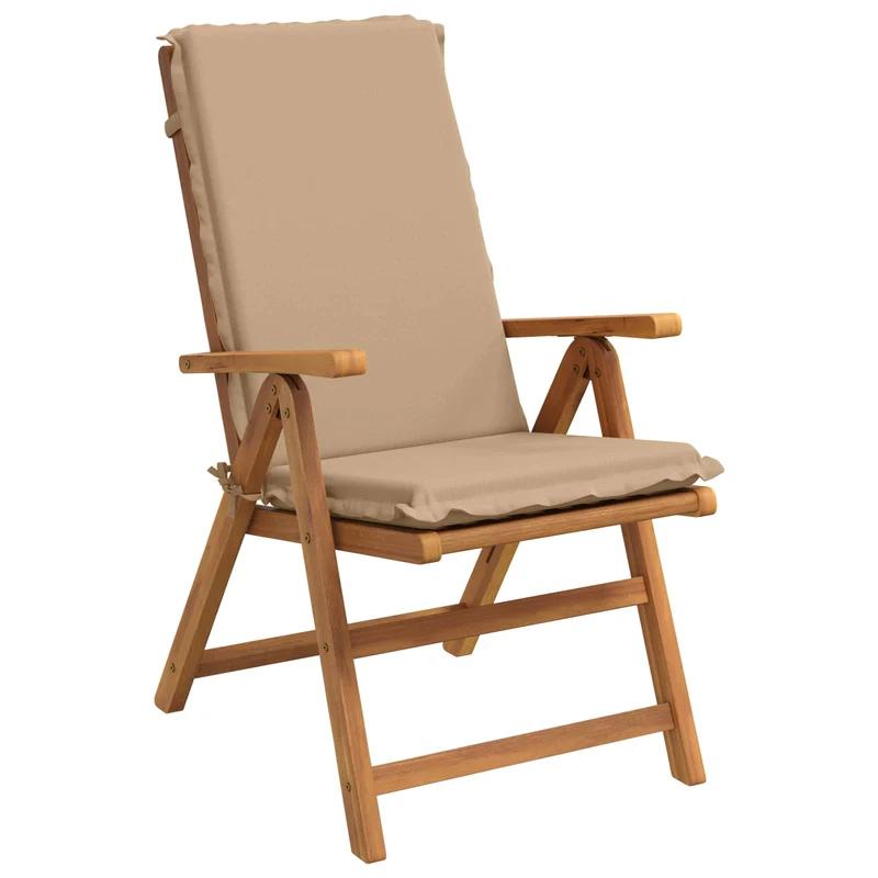 High Back Chair Cushion GEMERT 2 pcs 100% Polyester Sand