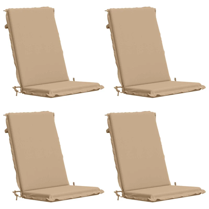 High Back Chair Cushion GEMERT 4 pcs 100% Polyester Sand