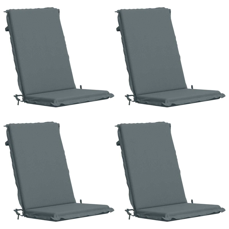 High Back Chair Cushion GEMERT 4 pcs 100% Polyester Blue