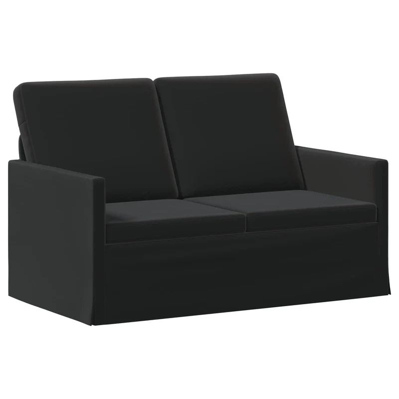 Sofa Set 2 pcs Black Velvet
