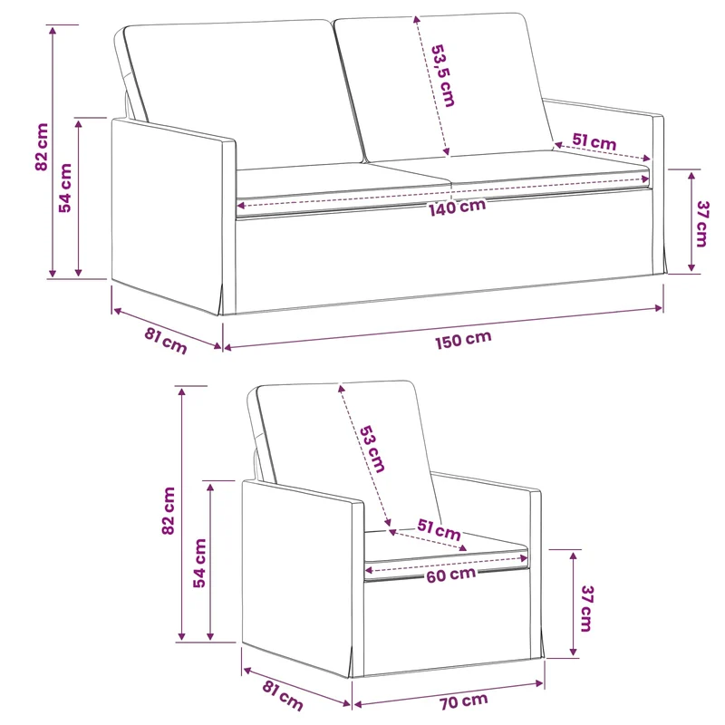 Sofa Set 2 pcs Light Grey Velvet
