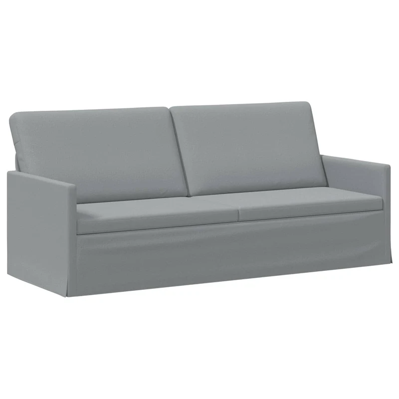 3 Seater Sofa Light Grey 190 x 81 x 82 cm Fabric