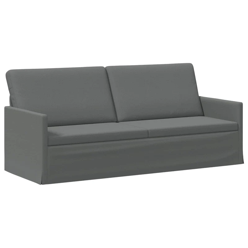 3 Seater Sofa Dark Grey 190 x 81 x 82 cm Fabric