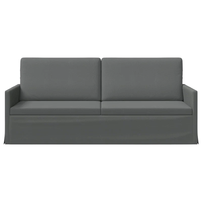 3 Seater Sofa Dark Grey 190 x 81 x 82 cm Fabric