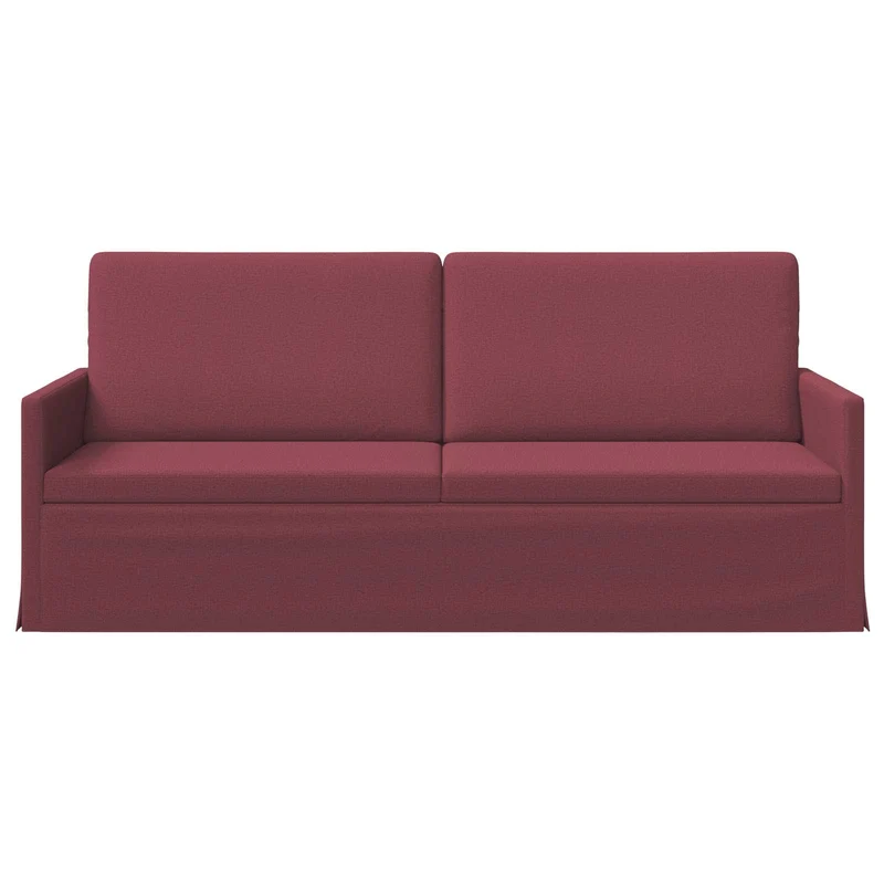 3 Seater Sofa Wine Red 190 x 81 x 82 cm Fabric