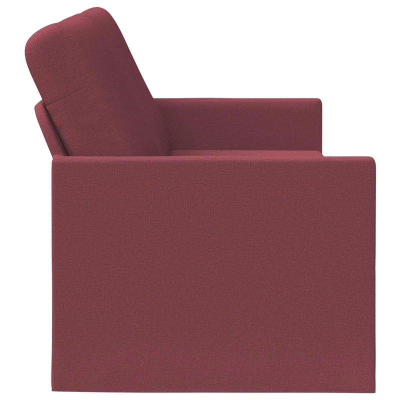 3 Seater Sofa Wine Red 190 x 81 x 82 cm Fabric