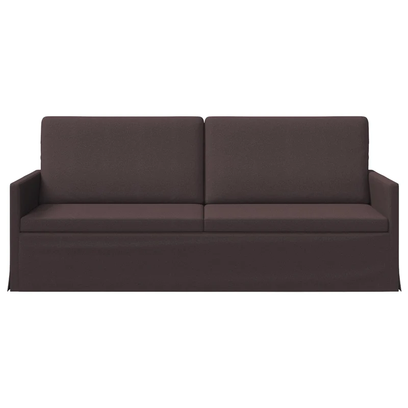 3 Seater Sofa Dark Brown 190 x 81 x 82 cm Fabric