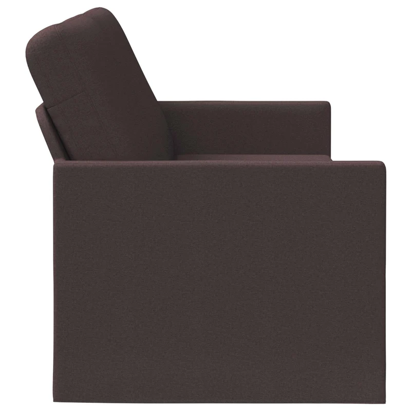 3 Seater Sofa Dark Brown 190 x 81 x 82 cm Fabric