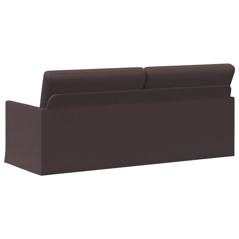 3 Seater Sofa Dark Brown 190 x 81 x 82 cm Fabric