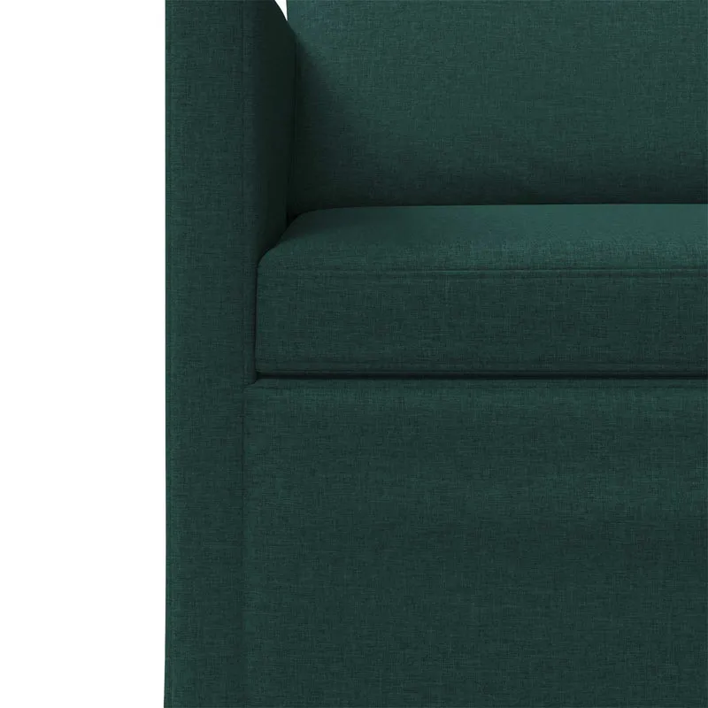 3 Seater Sofa Dark Green 190 x 81 x 82 cm Fabric