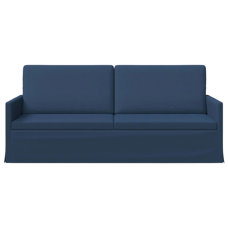 3 Seater Sofa Blue 190 x 81 x 82 cm Fabric