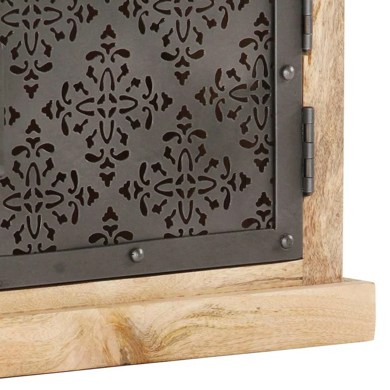 289095 vidaXL TV Cabinet with Steel Doors 120x30x40cm Solid Mango Wood