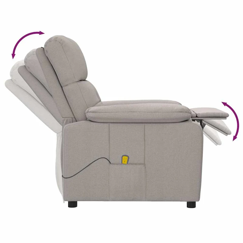 Massage Chair Taupe Fabric