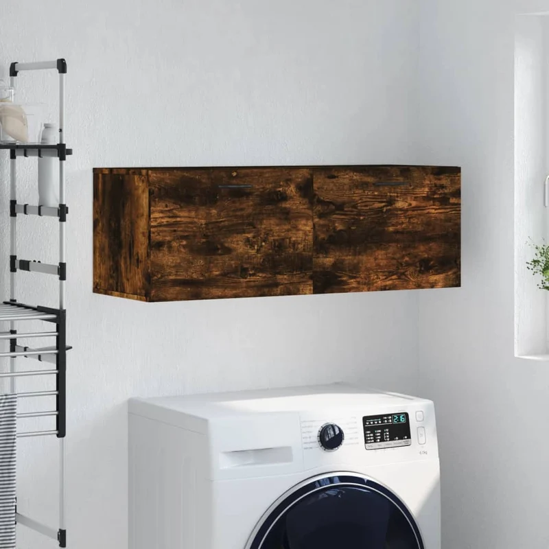 Wall Cabinet Smoked Oak 100x36,5x35 cm Engineered Wood