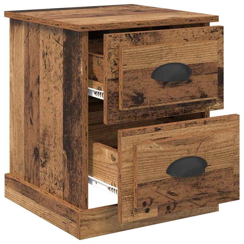 Bedside Cabinet 2 pcs Old Wood 39 x 39 x 47.5 cm