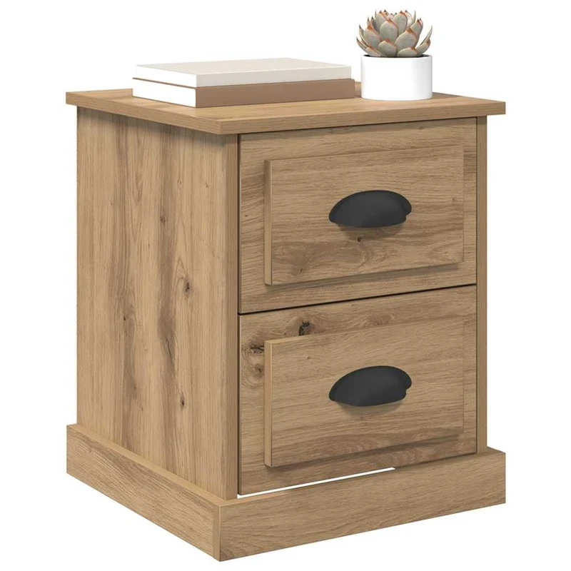 Bedside Cabinet 2 pcs Artisan Oak 39 x 39 x 47.5 cm