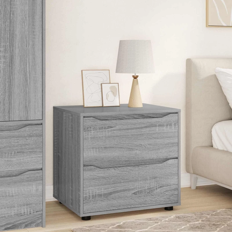 Storage Cabinet 60 x 48 x 57 cm Engineered Wood Grey Sonoma