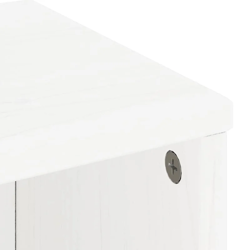 5 Piece TV Units with Storage "ODDA" White Solid Wood Pine