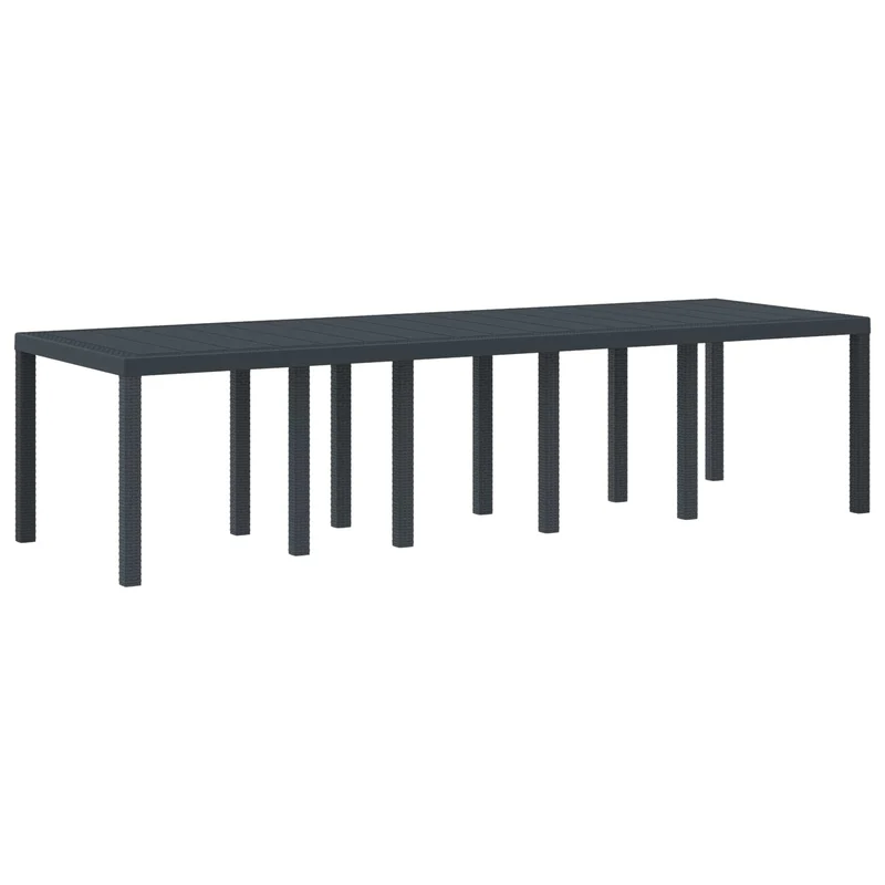 Garden Table Anthracite 300 x 100 x 73 cm Poly Rattan