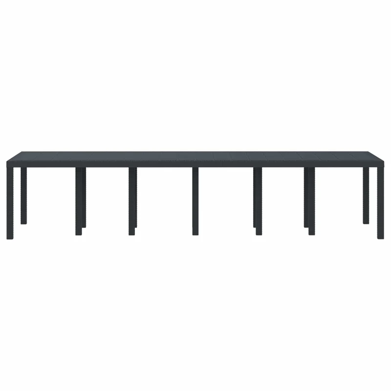 Garden Table Anthracite 350 x 100 x 74 cm Poly Rattan