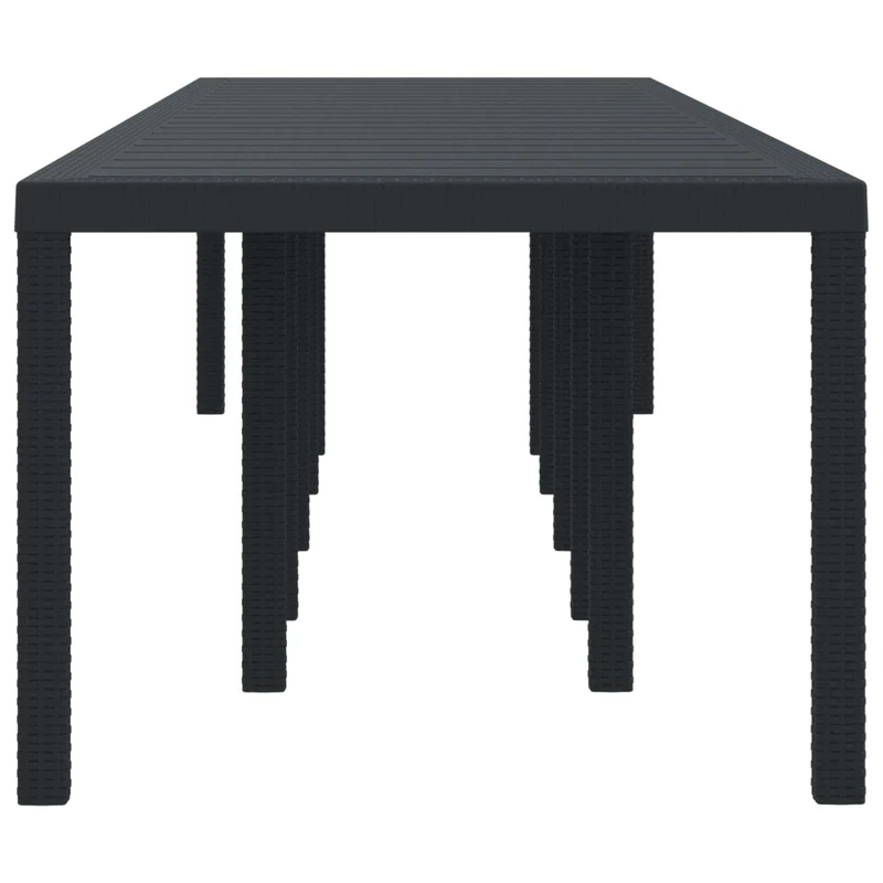 Garden Table Anthracite 350 x 100 x 74 cm Poly Rattan