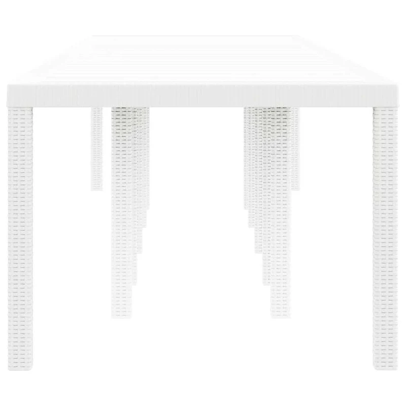 Garden Table White 350 x 100 x 74 cm Poly Rattan