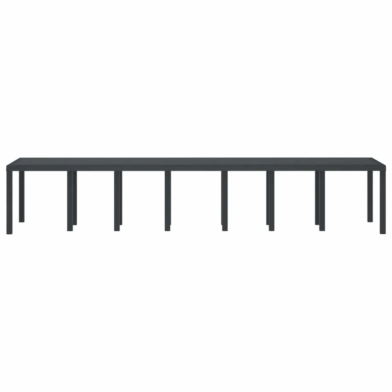 Garden Table Anthracite 400 x 100 x 73 cm Poly Rattan
