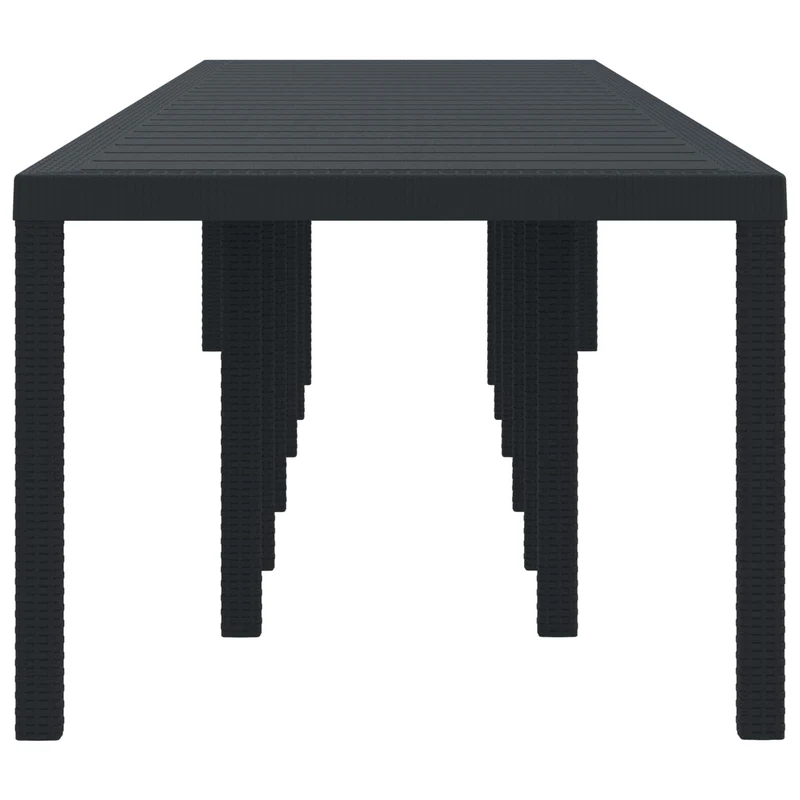 Garden Table Anthracite 400 x 100 x 73 cm Poly Rattan