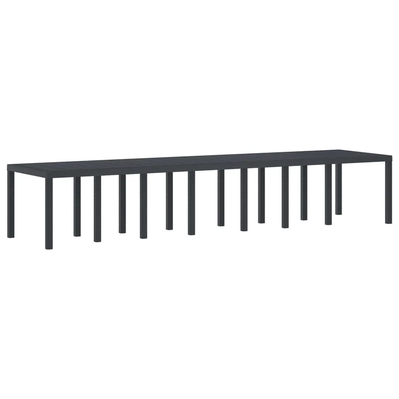 Garden Table Anthracite 400 x 100 x 73 cm Poly Rattan