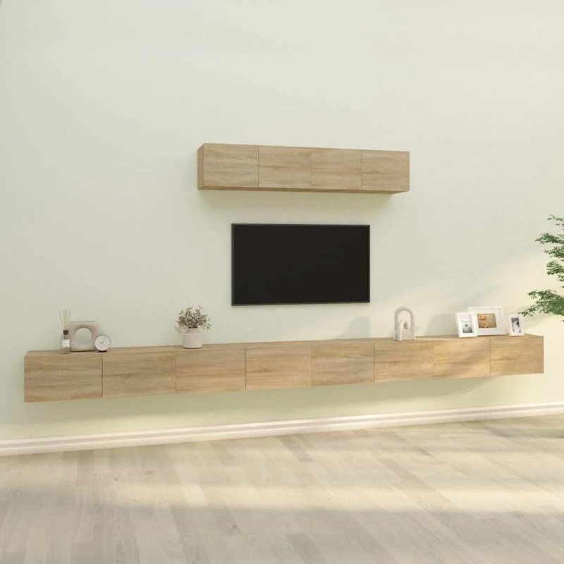6 Piece TV Cabinet Set Sonoma Oak Engineered Wood