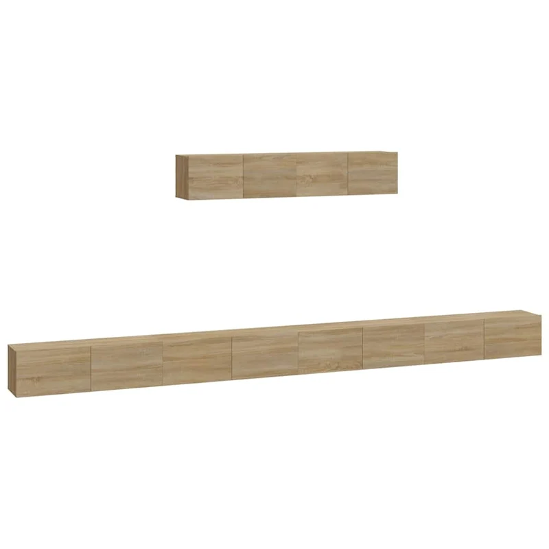 6 Piece TV Cabinet Set Sonoma Oak Engineered Wood