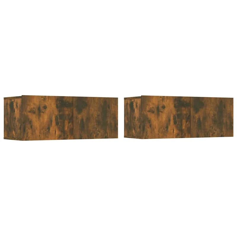 6 Piece TV Cabinet Set Smoked Oak Engineered Wood