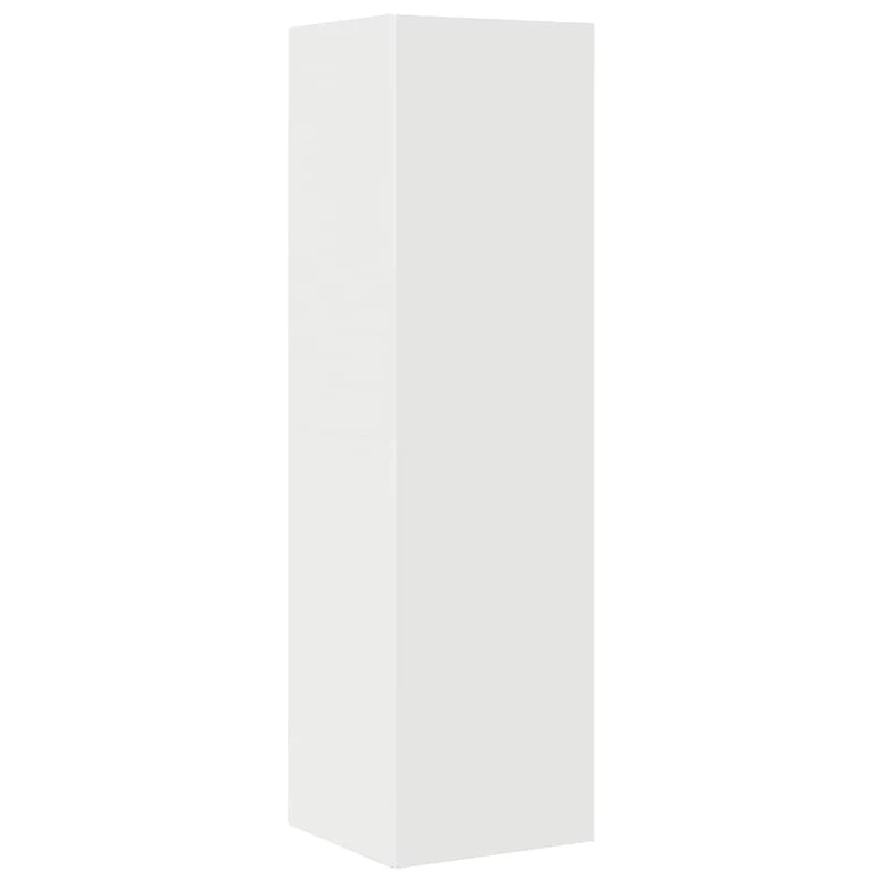 4 Piece TV Cabinet Set White Engineered Wood
