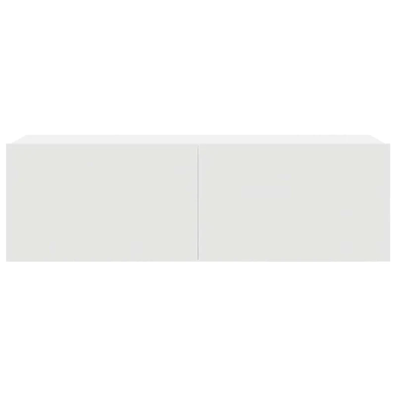 4 Piece TV Cabinet Set White Engineered Wood