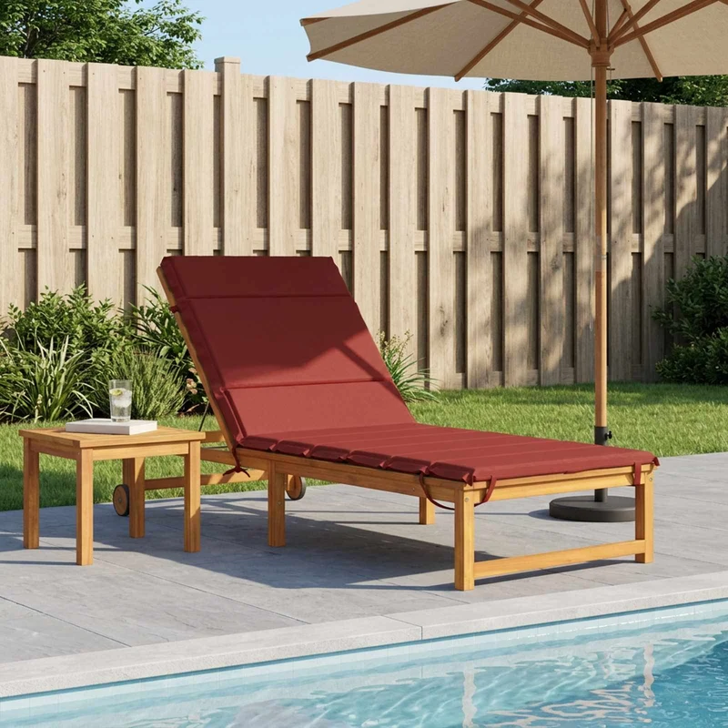 Sunlounger Cushion GEMERT 100% Polyester Wine Red