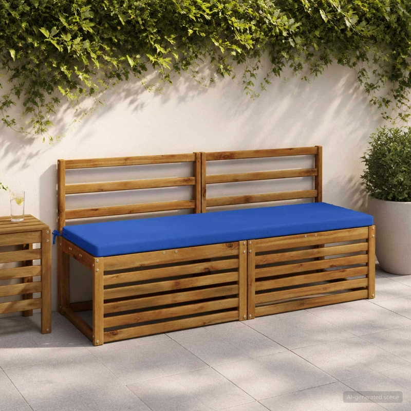 Bench Cushion SOEST 100% Polyester Royal Blue 140 x 50 x 5 cm