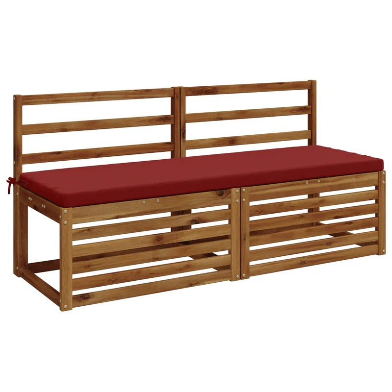 Bench Cushion SOEST 100% Polyester Wine Red 140 x 50 x 5 cm