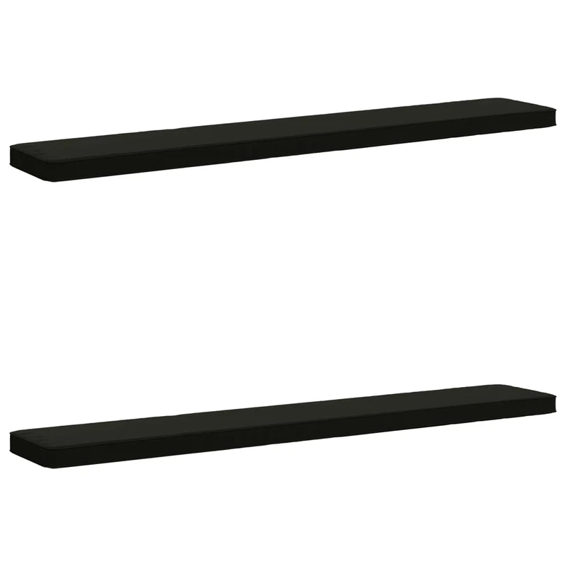 2-Piece Bench Cushions VUGHT 2 pcs 100% Polyester Black
