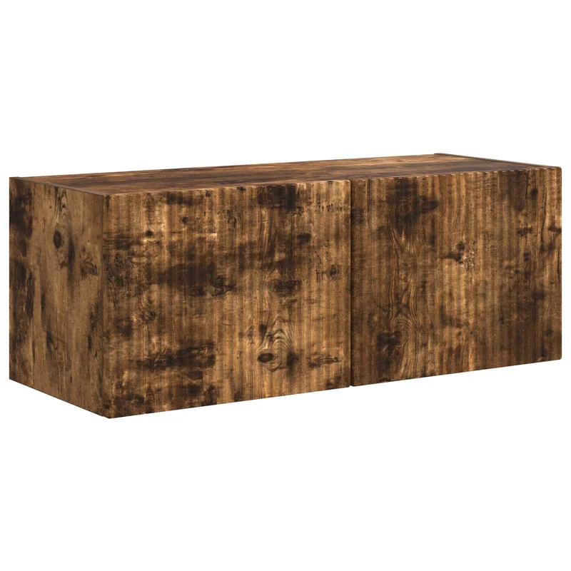 TV Cabinet Set 4 pcs Smoked Oak Engineered Wood