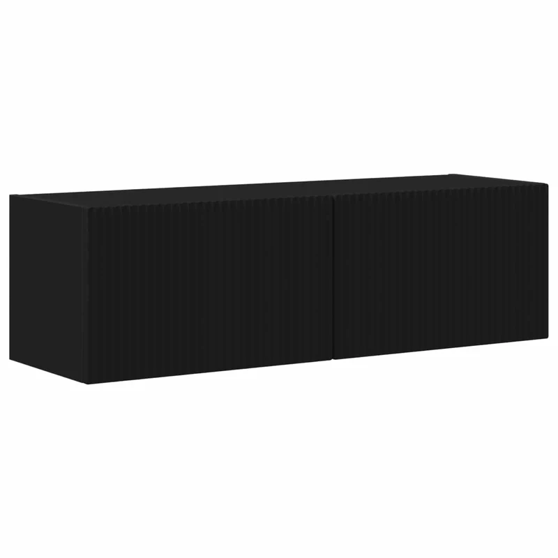 TV Cabinet Set 5 pcs Black Engineered Wood