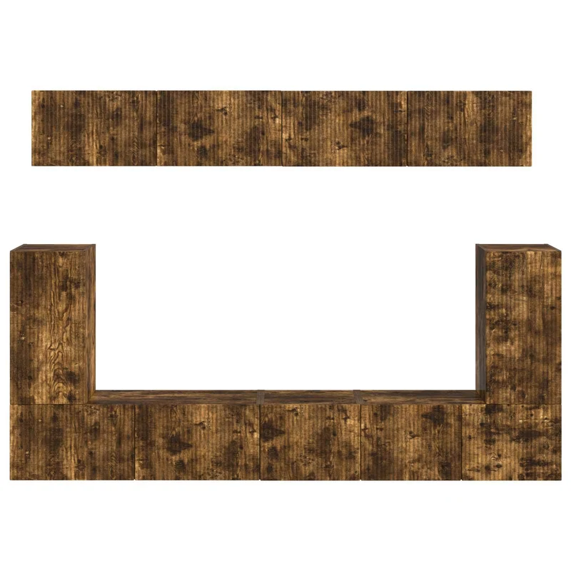 TV Cabinet Set 5 pcs Smoked Oak Engineered Wood