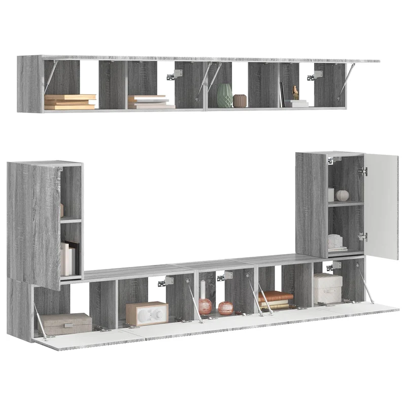 TV Cabinet Set 5 pcs Grey Sonoma Engineered Wood