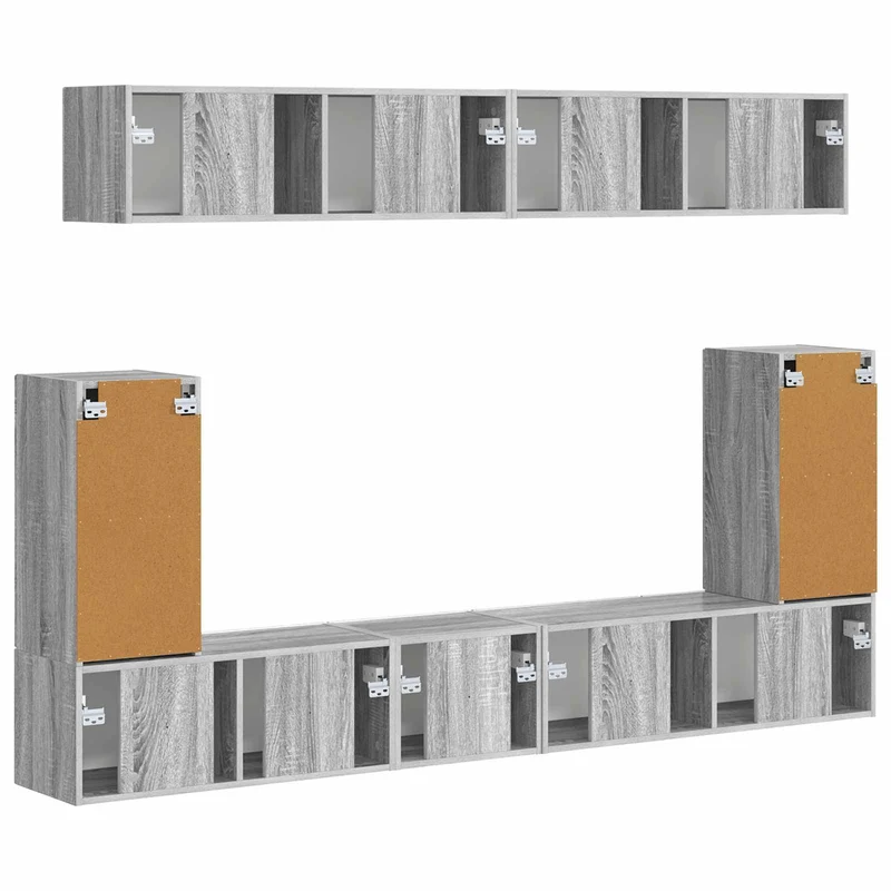TV Cabinet Set 5 pcs Grey Sonoma Engineered Wood